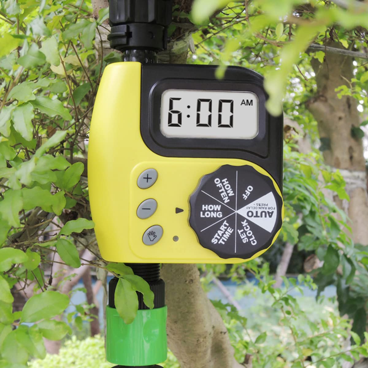 HASTHIP Drip Irrigation Timer for Garden Farm with Quick Connector, Irrigation Water Timer Programmable Timer, Automatic Watering System, IP65 Waterproof Digital Irrigation Timer System for Lawns HASTHIP Drip Irrigation Timer for Garden Farm with Quick Connector, Irrigation Water Timer Programmable Timer, Automatic Watering System, IP65 Waterproof Digital Irrigation Timer System for Lawns